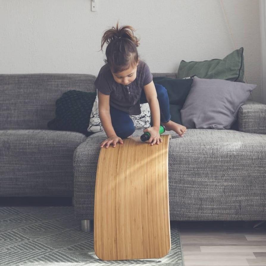 Wobbel: deska do balansowania bez filcu Wobbel Board Original Bamboo - Noski Noski