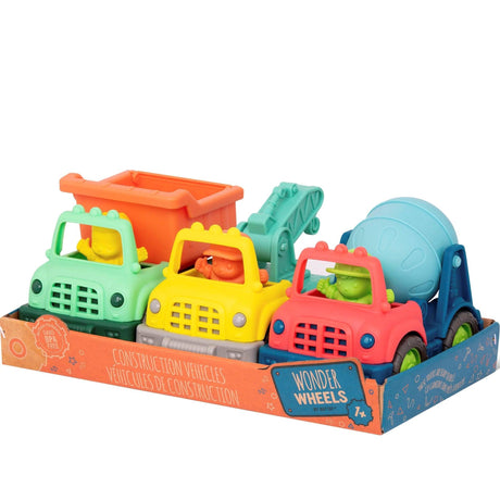 Wonder Wheels: trzy pojazdy z kierowcami Construction Vehicles - Noski Noski