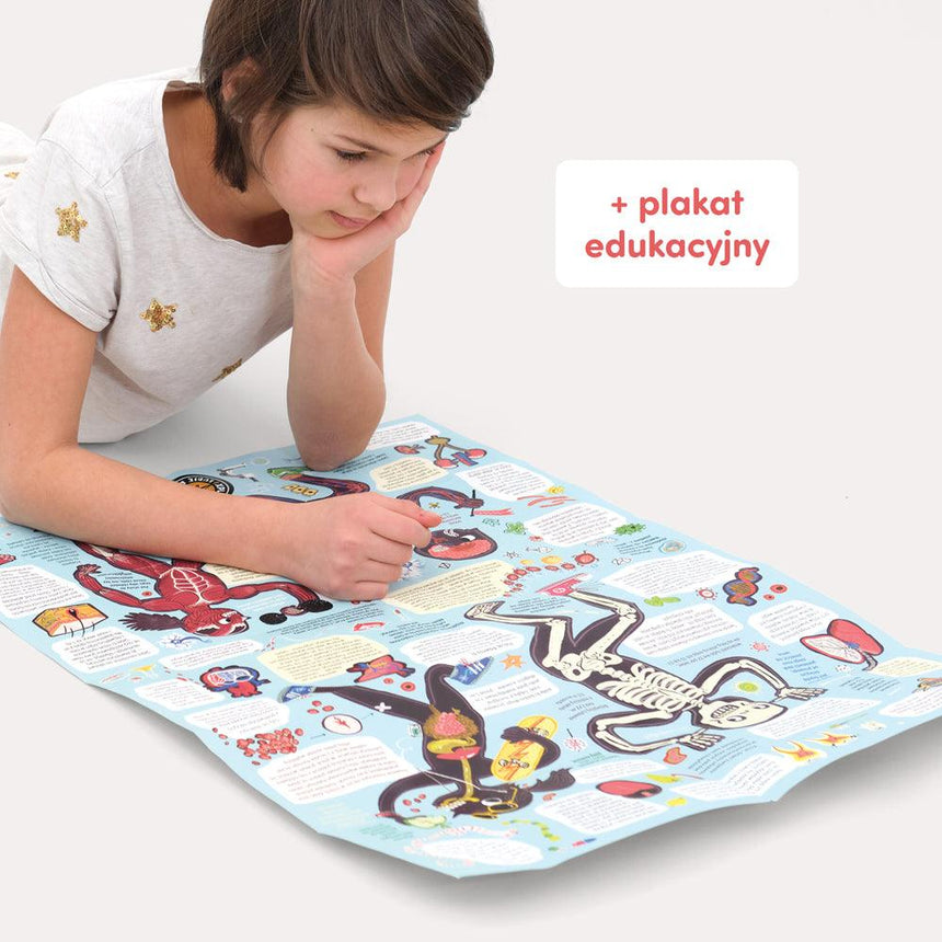 Xplore Team: puzzle obserwacyjne z plakatem Ciało Człowieka - Noski Noski