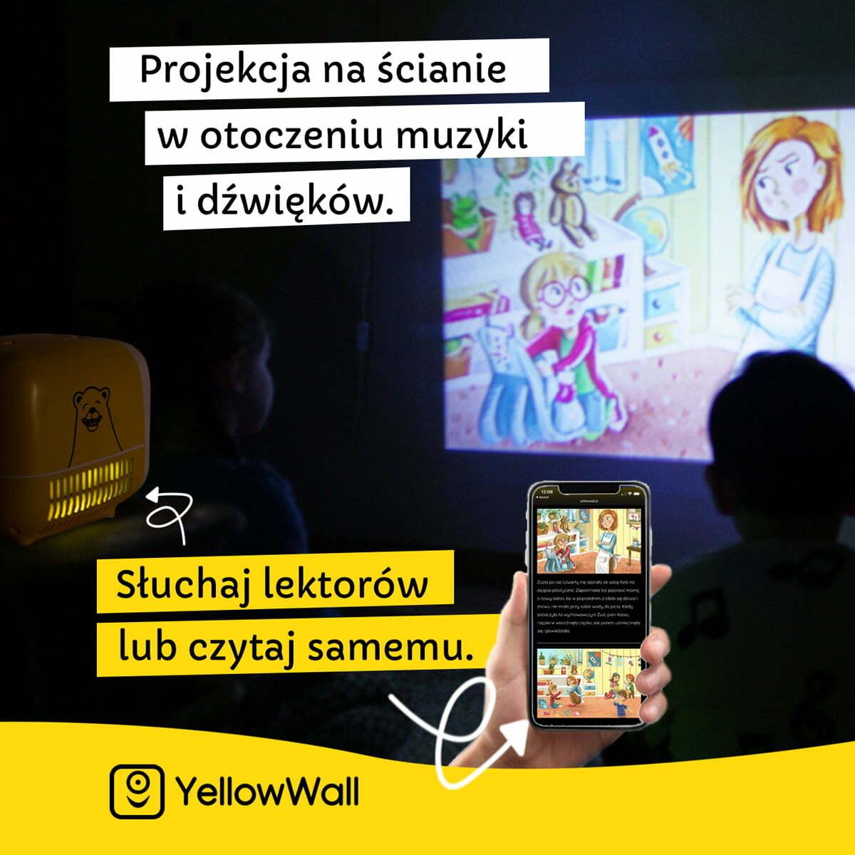 YellowWall: projektor z Multibajkami - Noski Noski